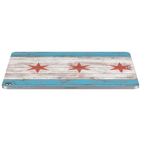 Chicago Flag Dark Wood Apple iPad Air Skin