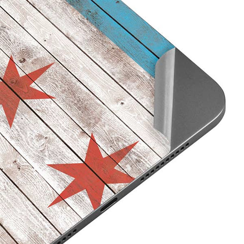 Chicago Flag Dark Wood Apple iPad Mini Skin