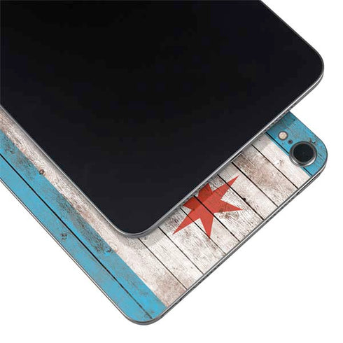 Chicago Flag Dark Wood Apple iPad Mini Skin