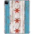 Chicago Flag Dark Wood iPad Pro 11in (2024) Clear Case