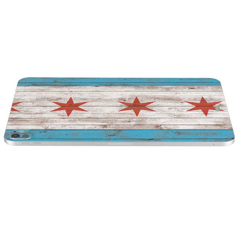 Chicago Flag Dark Wood iPad Pro 13in M4 (2024) Skin