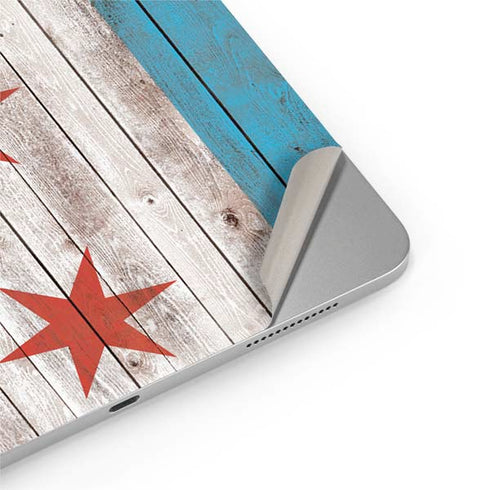 Chicago Flag Dark Wood iPad Pro 13in M4 (2024) Skin