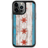 Chicago Flag Dark Wood iPhone Cases