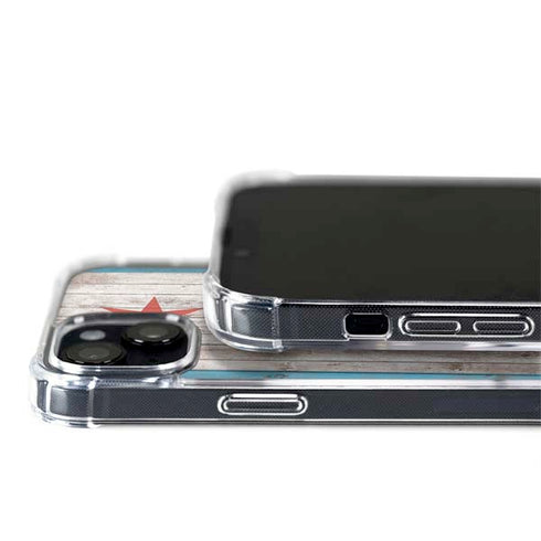 Chicago Flag Dark Wood iPhone 14 MagSafe Case