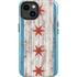 Chicago Flag Dark Wood iPhone 15 Impact Case