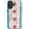 Chicago Flag Dark Wood iPhone 16 Impact Case