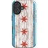 Chicago Flag Dark Wood iPhone 16 Impact Case