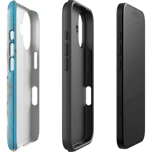 Chicago Flag Dark Wood iPhone 16 Impact Case