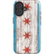 Chicago Flag Dark Wood iPhone 16 Magsafe Impact Case