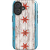 Chicago Flag Dark Wood iPhone 16 Magsafe Impact Case