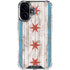 Chicago Flag Dark Wood iPhone 16 Plus Clear Case