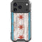 Chicago Flag Dark Wood iPhone 18 Pro Clear Case
