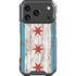 Chicago Flag Dark Wood iPhone 18 Pro Clear Case