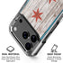 Chicago Flag Dark Wood iPhone 18 Pro Clear Case