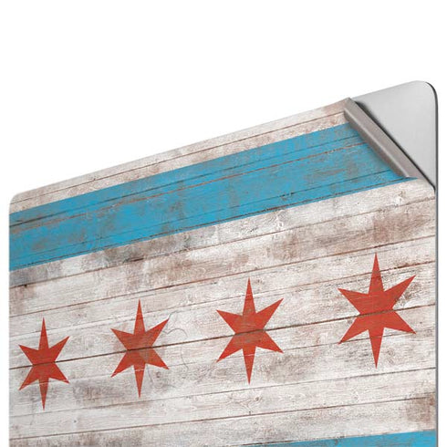 Chicago Flag Dark Wood Apple MacBook Pro 16-inch Skin