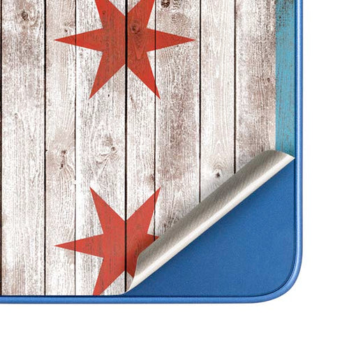 Chicago Flag Dark Wood Moto G Play 4G (2024) Skin