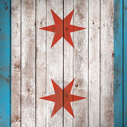 Chicago Flag Dark Wood Moto G6 Skin