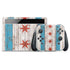 Chicago Flag Dark Wood Nintendo Skins