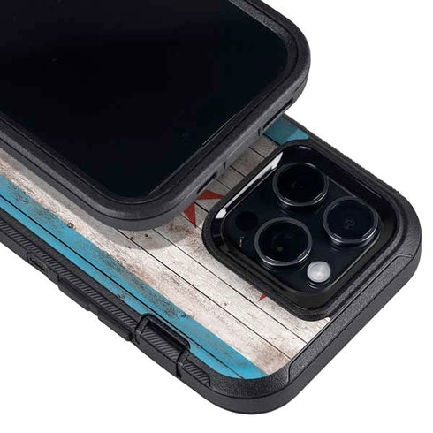 Chicago Flag Dark Wood Otterbox Defender iPhone Skin