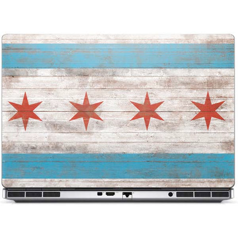 Chicago Flag Dark Wood Dell Precision Skin