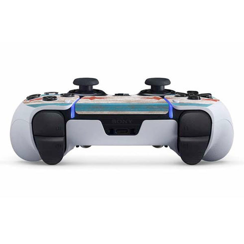 Chicago Flag Dark Wood PS5 DualSense Edge Pro Controller Skin