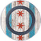 Chicago Flag Dark Wood Wireless Charger Skin