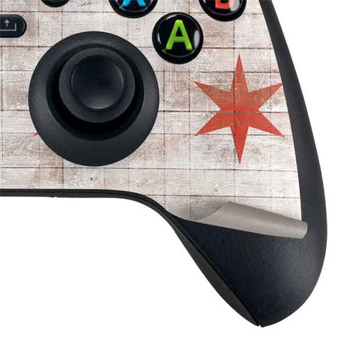 Chicago Flag Dark Wood Xbox Series X Bundle Skin
