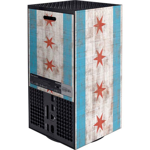 Chicago Flag Dark Wood XBox Series X Digital Edition Bundle Skin
