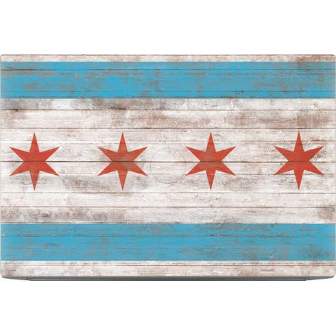Chicago Flag Dark Wood Dell XPS Skin