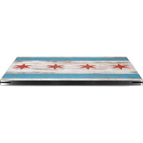 Chicago Flag Dark Wood Dell XPS Skin
