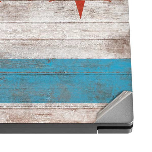 Chicago Flag Dark Wood Dell XPS Skin
