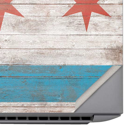 Chicago Flag Dark Wood HP ZBook Fury 16 G10 Skin