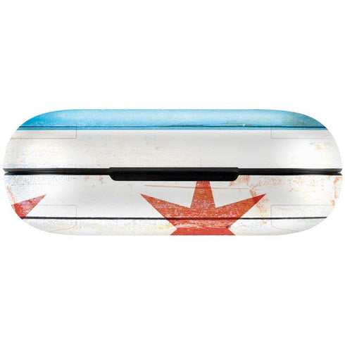Chicago Flag Light Wood Amazon Echo Buds Skin