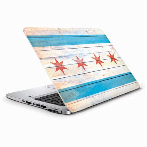 Chicago Flag Light Wood HP Elitebook Skin