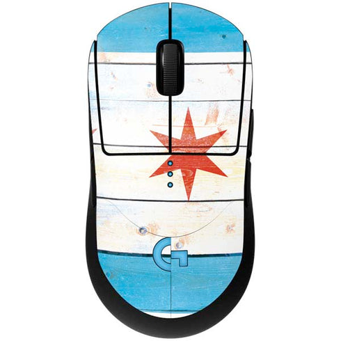 Chicago Flag Light Wood G Pro Wireless Gaming Mouse Skin