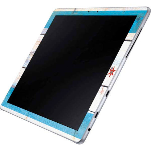 Chicago Flag Light Wood Galaxy Book 12in Skin