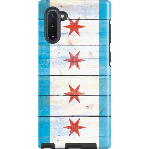 Chicago Flag Light Wood Galaxy Cases