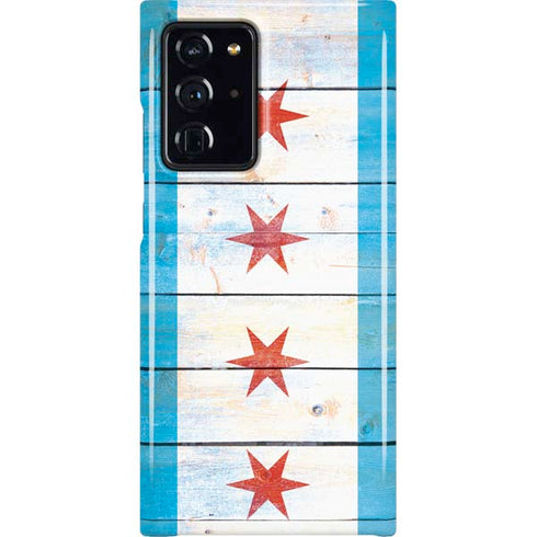 Chicago Flag Light Wood Galaxy Cases