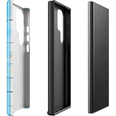 Chicago Flag Light Wood Galaxy S23 Ultra Pro Case