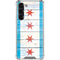 Chicago Flag Light Wood Galaxy S24 FE Clear Case
