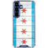 Chicago Flag Light Wood Galaxy S25 Clear Case