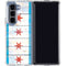 Chicago Flag Light Wood Galaxy Z Fold5 5G Clear Case
