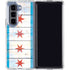 Chicago Flag Light Wood Galaxy Z Fold5 5G Clear Case