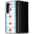 Chicago Flag Light Wood Galaxy Z Fold5 5G Clear Case