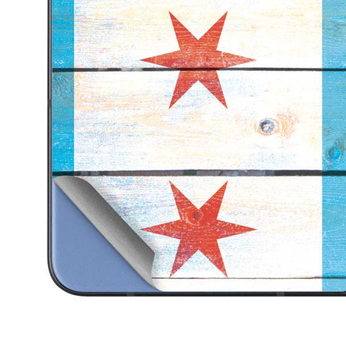 Chicago Flag Light Wood Galaxy Z Fold5 5G Skin