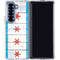 Chicago Flag Light Wood Galaxy Z Fold6 Clear Case