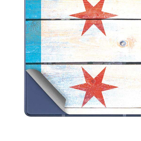 Chicago Flag Light Wood Galaxy Z Fold6 Skin