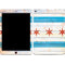 Chicago Flag Light Wood iPad Skins