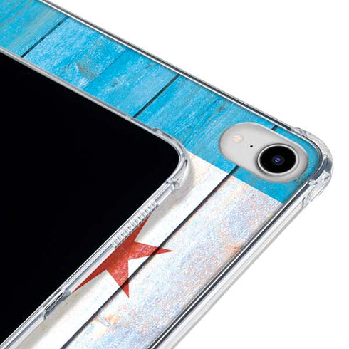 Chicago Flag Light Wood iPad 11th Gen (2025) Clear Case