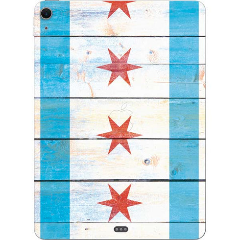 Chicago Flag Light Wood Apple iPad Air Skin